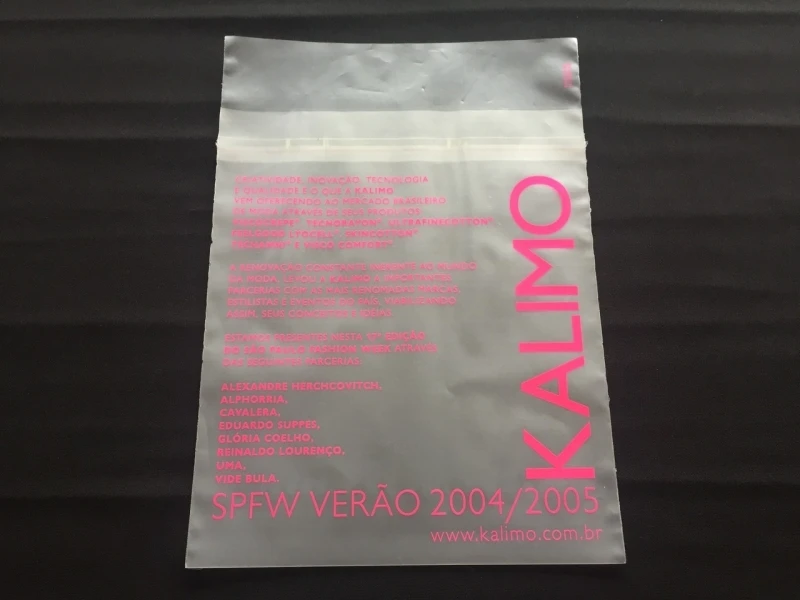 envelope plástico transparente com aba adesivada