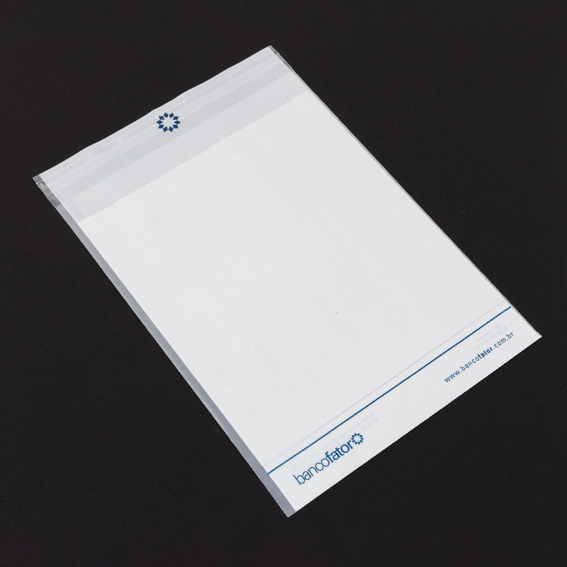Envelope Folder Translucido Adesivo Abre Fecha