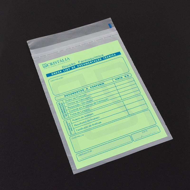 Envelope Translucido Fosco Check List Adesivo Abre Fecha